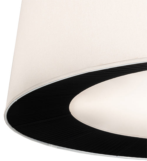 Meyda Tiffany 224023 Five Light Pendant, Flat Black And Gloss White
