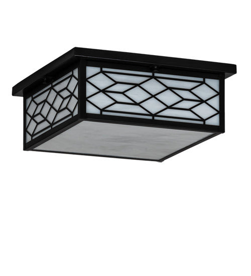Meyda Tiffany 224238 Two Light Flushmount, Craftsman Brown