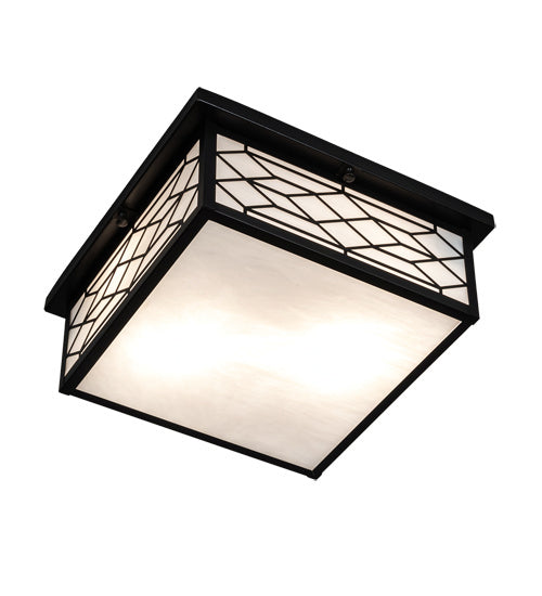 Meyda Tiffany 224238 Two Light Flushmount, Craftsman Brown