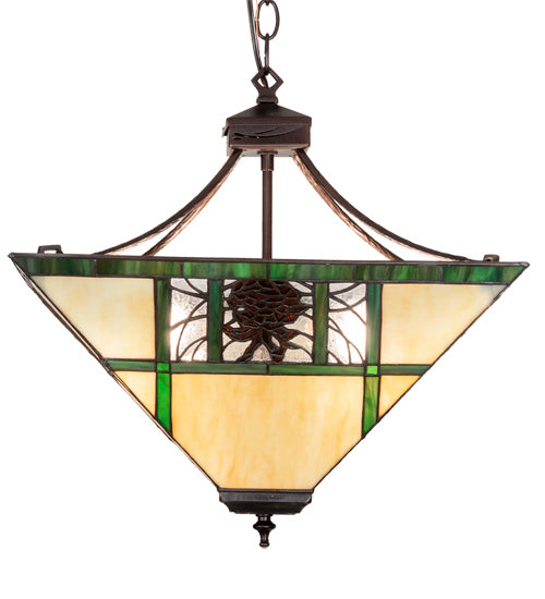 Meyda Tiffany 224378 Four Light Pendant, Mahogany Bronze