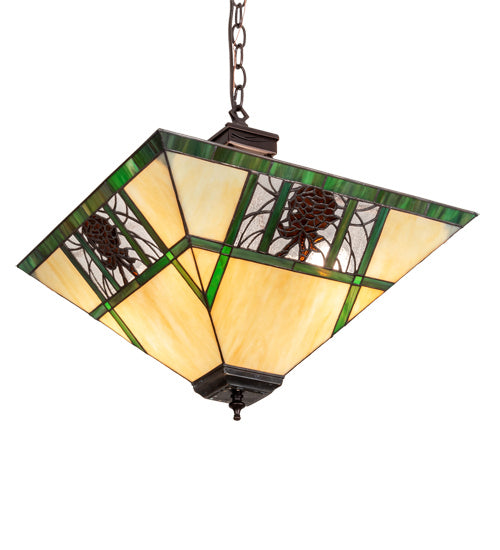 Meyda Tiffany 224378 Four Light Pendant, Mahogany Bronze