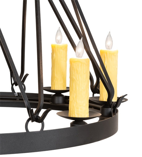 Meyda Tiffany 225000 12 Light Chandelier, Old Wrought Iron