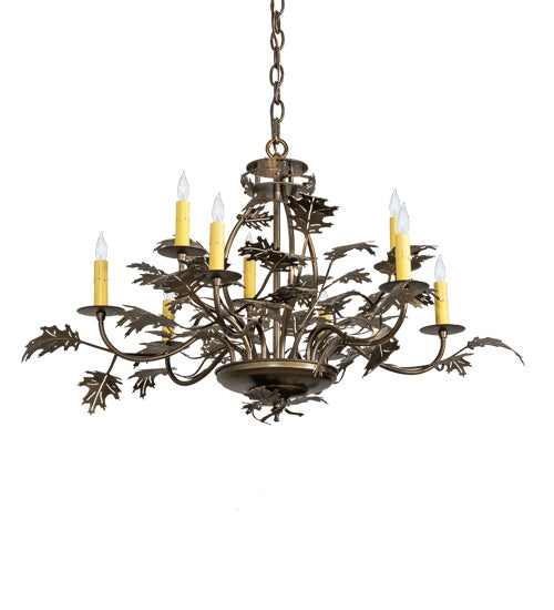 Meyda Tiffany 225725 Nine Light Chandelier, Antique Copper