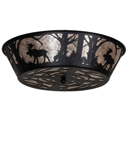 Meyda Tiffany 225869 Four Light Flushmount, Textured Black