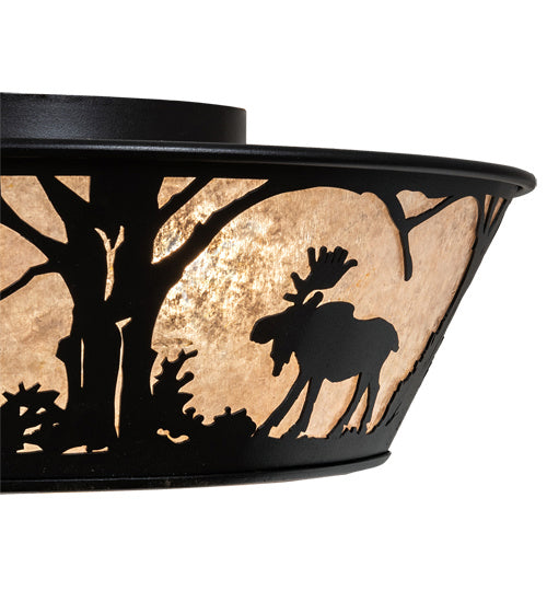 Meyda Tiffany 225869 Four Light Flushmount, Textured Black