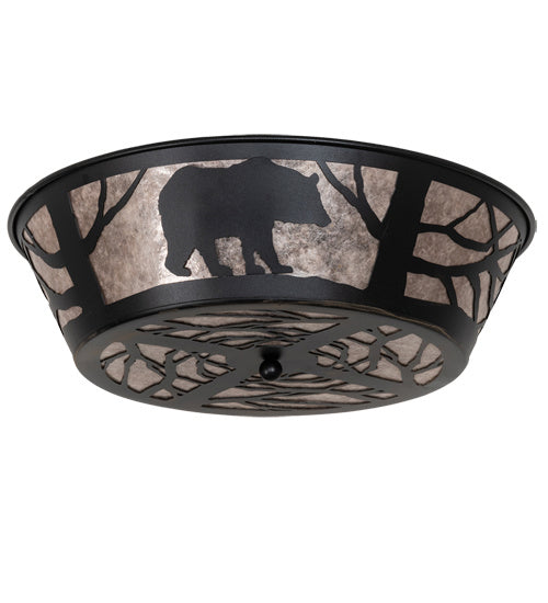 Meyda Tiffany 225872 Four Light Flushmount, Textured Black