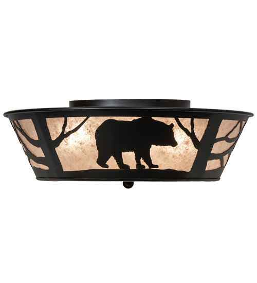 Meyda Tiffany 225872 Four Light Flushmount, Textured Black
