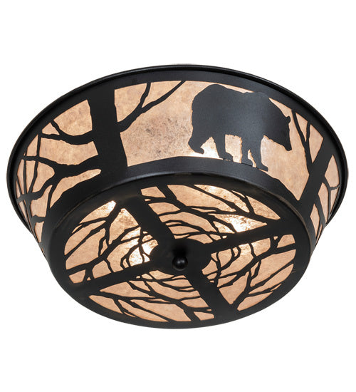 Meyda Tiffany 225872 Four Light Flushmount, Textured Black