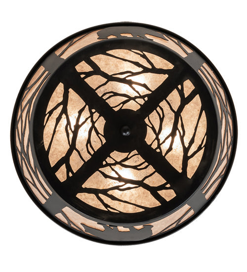 Meyda Tiffany 225872 Four Light Flushmount, Textured Black