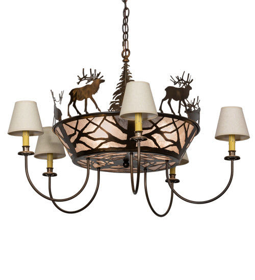 Meyda Tiffany 225914 Eight Light Chandelier, Antique Copper