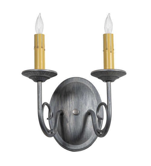 Meyda Tiffany 226107 Two Light Wall Sconce, Antique Iron Ore