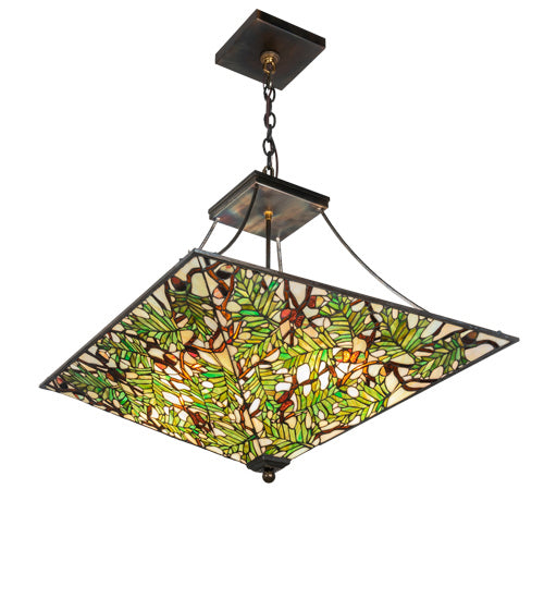 Meyda Tiffany 226111 Eight Light Pendant, Light Burnished Antique Copper