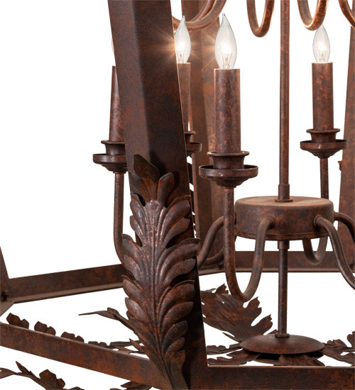 Meyda Tiffany 227873 12 Light Pendant, Rusty Nail Textured