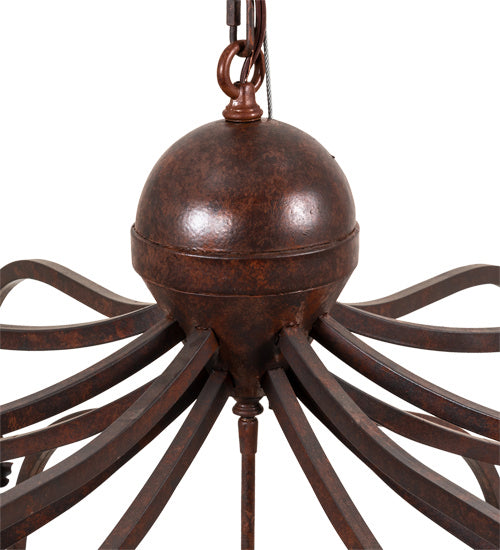Meyda Tiffany 227873 12 Light Pendant, Rusty Nail Textured
