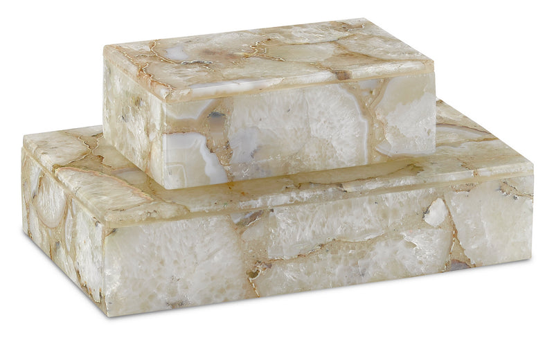 Currey and Company 1200-0175 Box, Natural Agate