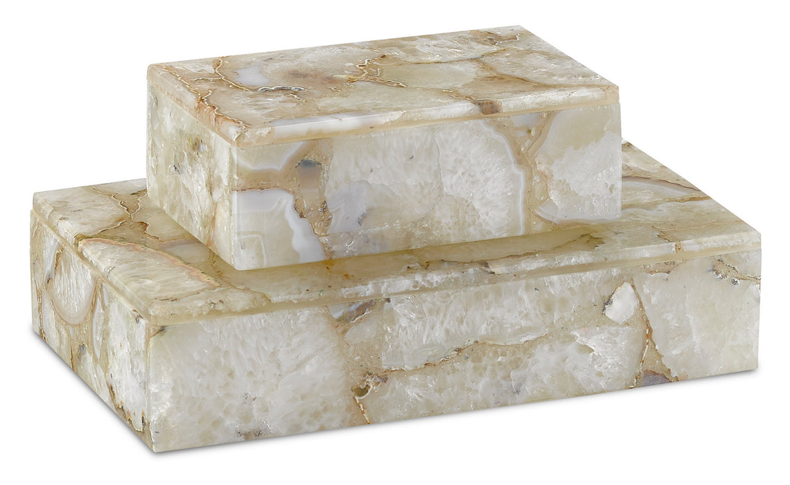 Currey and Company 1200-0175 Box, Natural Agate
