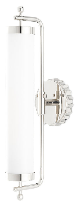Currey and Company 5000-0142 One Light Wall Sconce, Polished Nickel