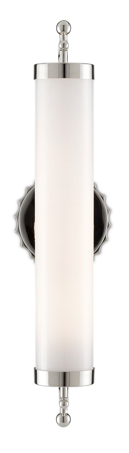 Currey and Company 5000-0142 One Light Wall Sconce, Polished Nickel