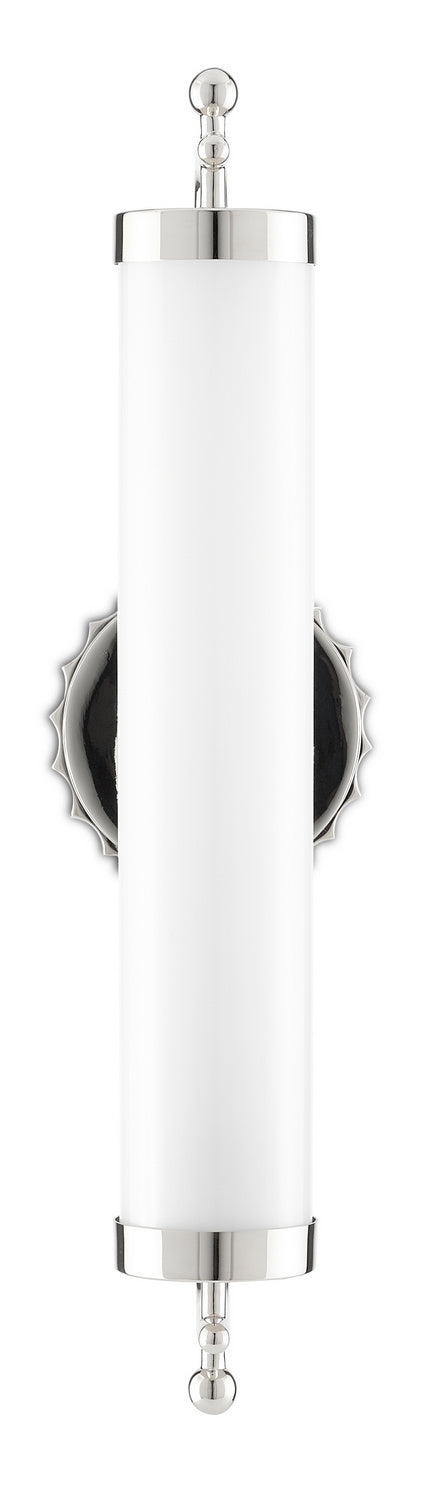 Currey and Company 5000-0142 One Light Wall Sconce, Polished Nickel