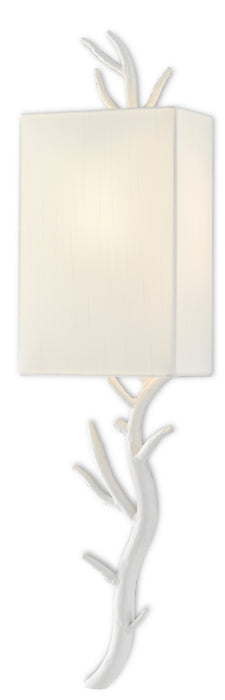 Currey and Company 5000-0148 One Light Wall Sconce, Gesso White