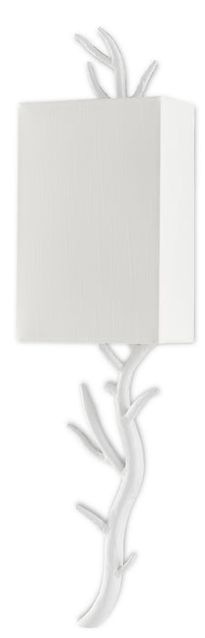Currey and Company 5000-0148 One Light Wall Sconce, Gesso White