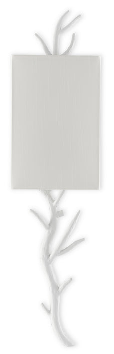Currey and Company 5000-0149 One Light Wall Sconce, Gesso White