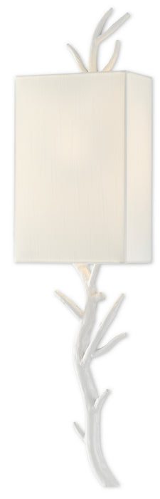 Currey and Company 5000-0149 One Light Wall Sconce, Gesso White