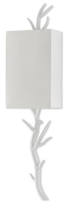 Currey and Company 5000-0149 One Light Wall Sconce, Gesso White