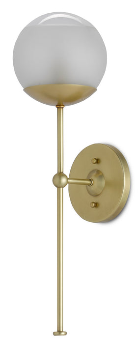 Currey and Company 5000-0154 One Light Wall Sconce, Brushed Brass