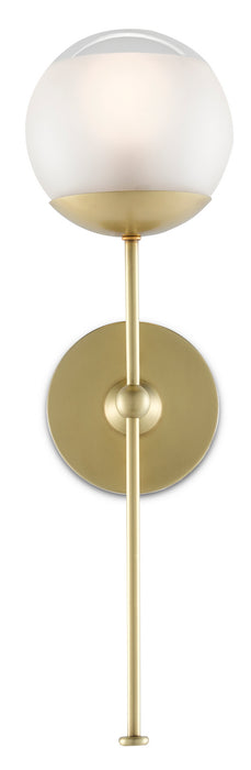 Currey and Company 5000-0154 One Light Wall Sconce, Brushed Brass