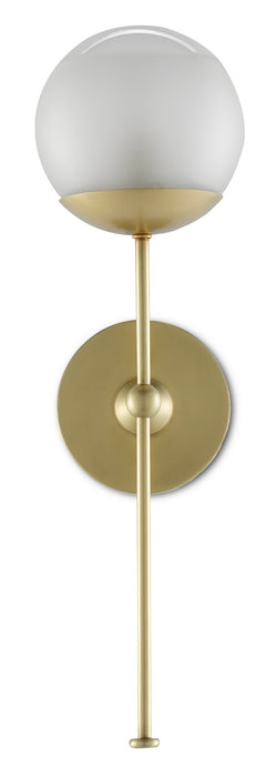 Currey and Company 5000-0154 One Light Wall Sconce, Brushed Brass