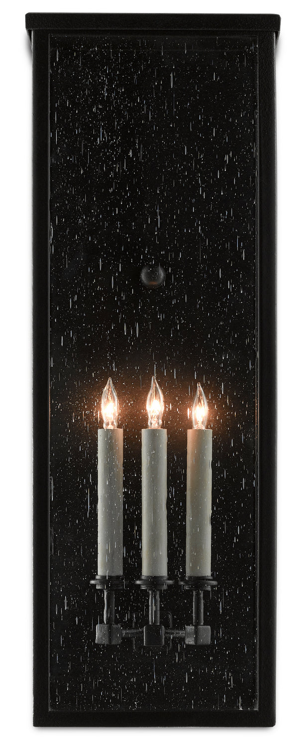 Currey and Company 5500-0039 Three Light Wall Sconce, Midnight