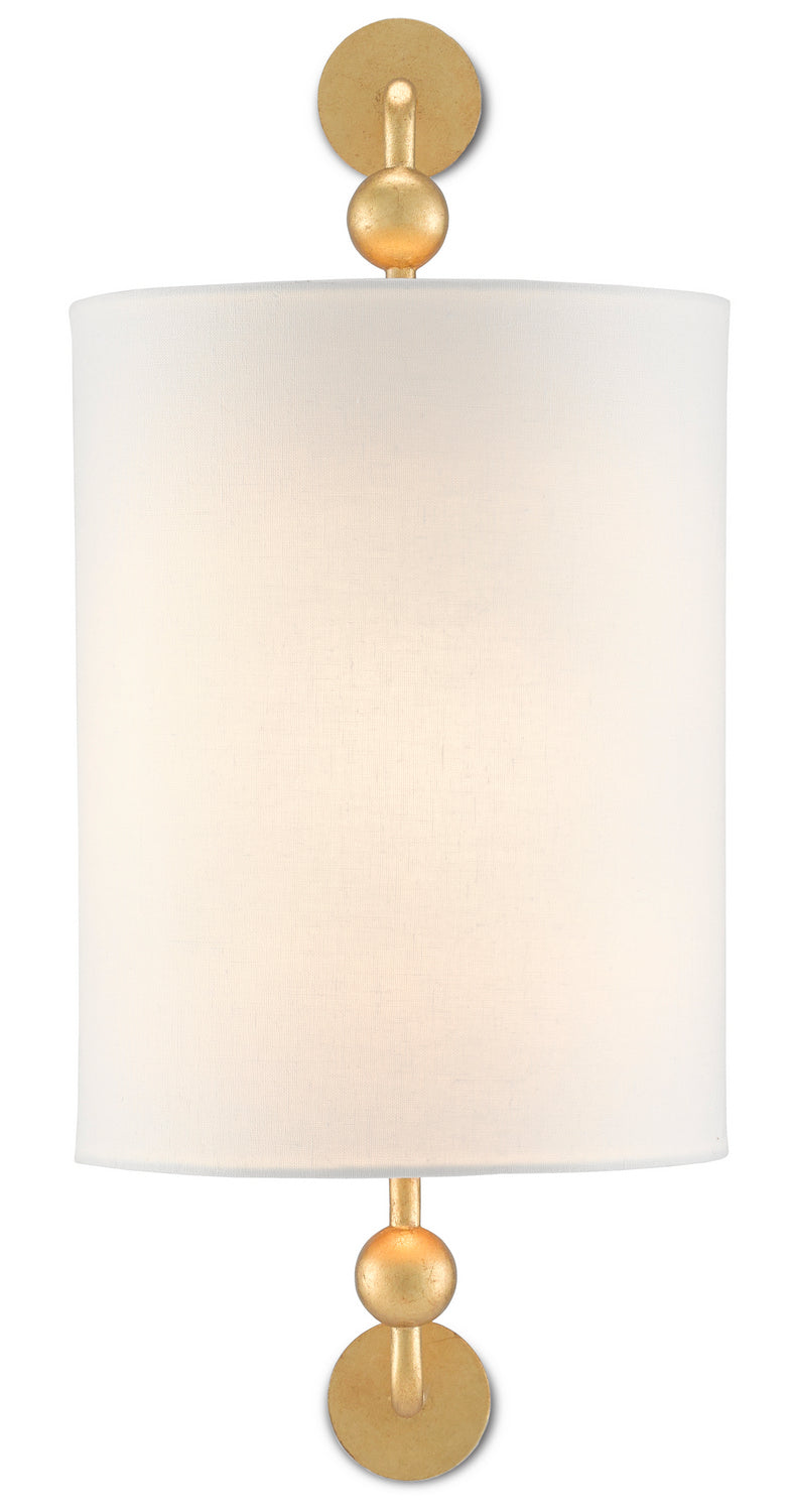 Currey and Company 5900-0031 One Light Wall Sconce, Contemporary Gold Leaf
