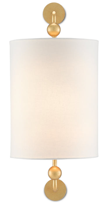 Currey and Company 5900-0031 One Light Wall Sconce, Contemporary Gold Leaf