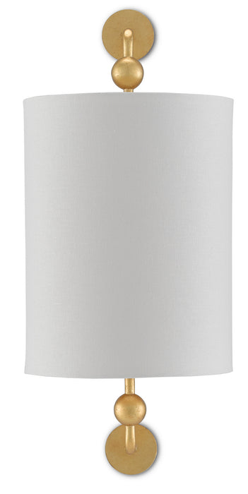 Currey and Company 5900-0031 One Light Wall Sconce, Contemporary Gold Leaf