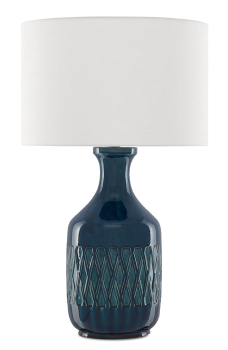 Currey and Company 6000-0515 One Light Table Lamp, Ocean Blue