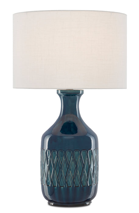 Currey and Company 6000-0515 One Light Table Lamp, Ocean Blue