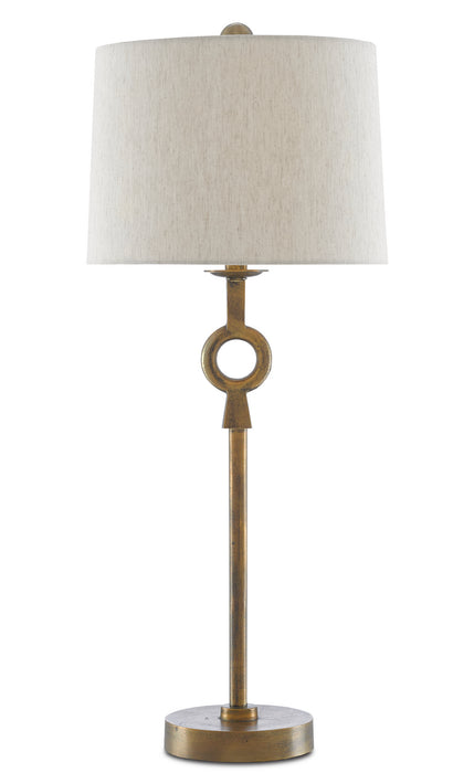 Currey and Company 6000-0530 One Light Table Lamp, Antique Brass