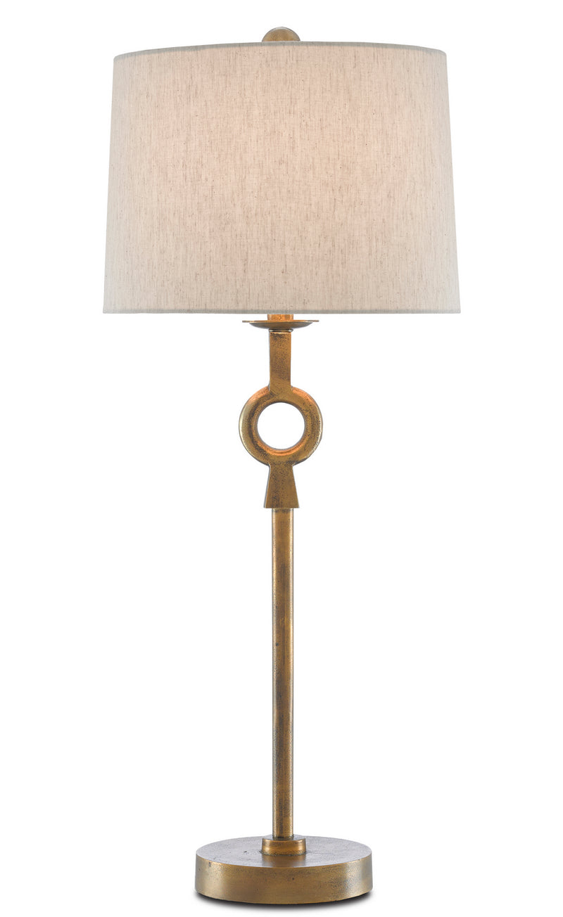 Currey and Company 6000-0530 One Light Table Lamp, Antique Brass