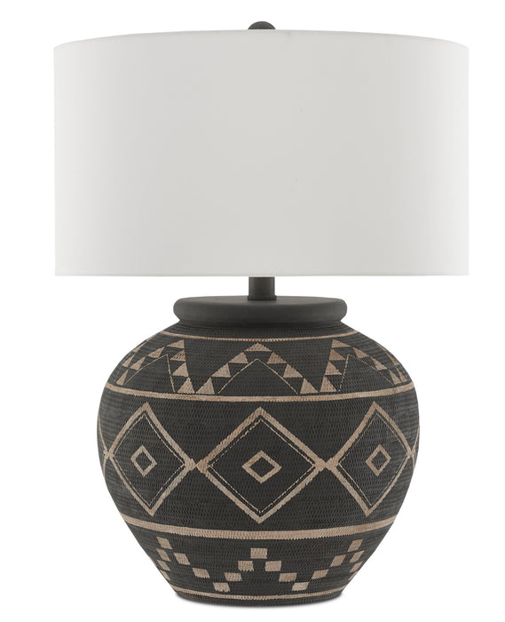 Currey and Company 6000-0539 One Light Table Lamp, Brewed Latte/MolÃ© Black