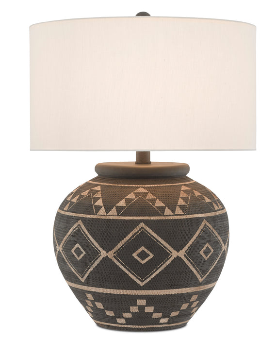 Currey and Company 6000-0539 One Light Table Lamp, Brewed Latte/MolÃ© Black