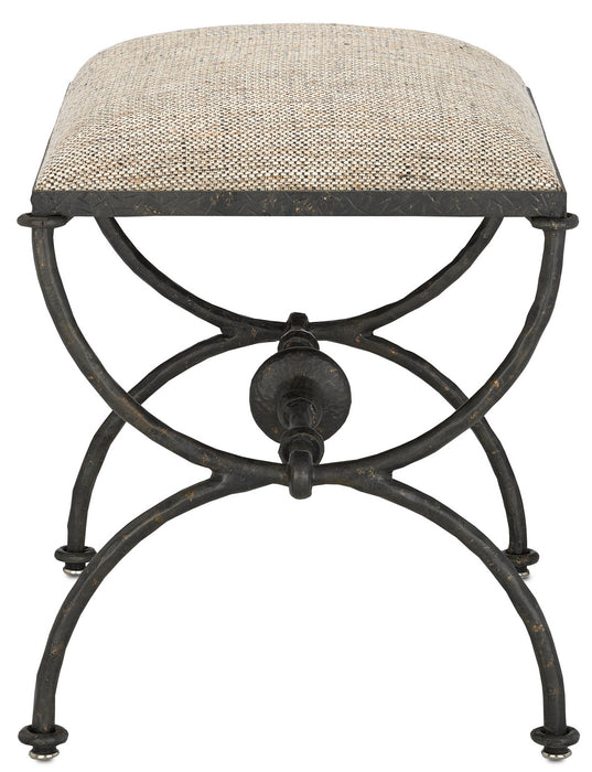 Currey and Company 7000-0992 Ottoman, Rustic Bronze
