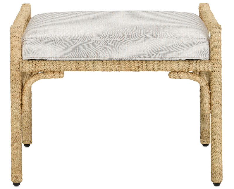 Currey and Company 7000-1162 Ottoman, Natural