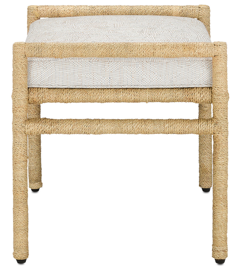 Currey and Company 7000-1162 Ottoman, Natural