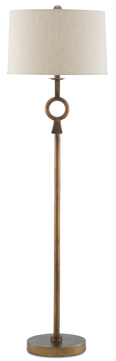 Currey and Company 8000-0077 One Light Floor Lamp, Antique Brass