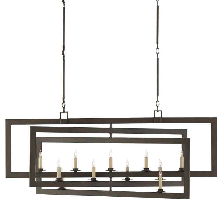 Currey and Company 9000-0525 11 Light Chandelier, Bronze Gold
