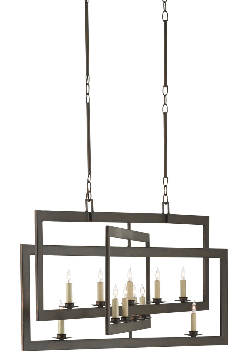 Currey and Company 9000-0525 11 Light Chandelier, Bronze Gold
