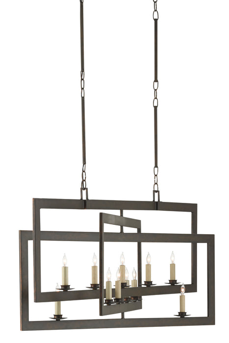 Currey and Company 9000-0525 11 Light Chandelier, Bronze Gold