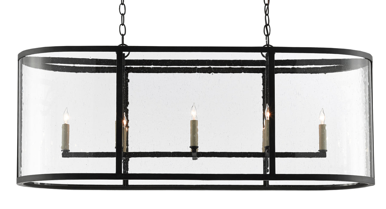 Currey and Company 9000-0551 Eight Light Chandelier, Antique Black