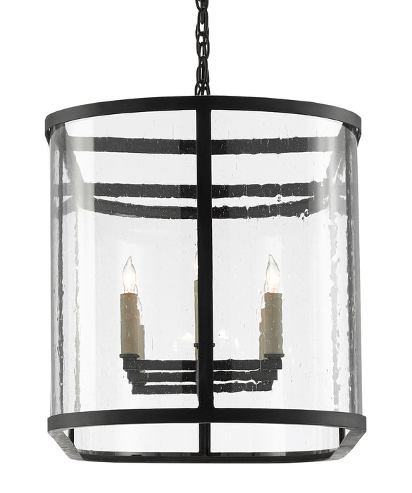 Currey and Company 9000-0551 Eight Light Chandelier, Antique Black